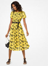 Botanical-Print Crepe Dress